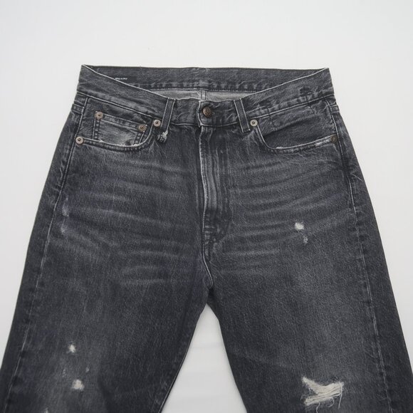 R13 Boyfriend Jeans in Everit Black Size 27 - Picture 6 of 14